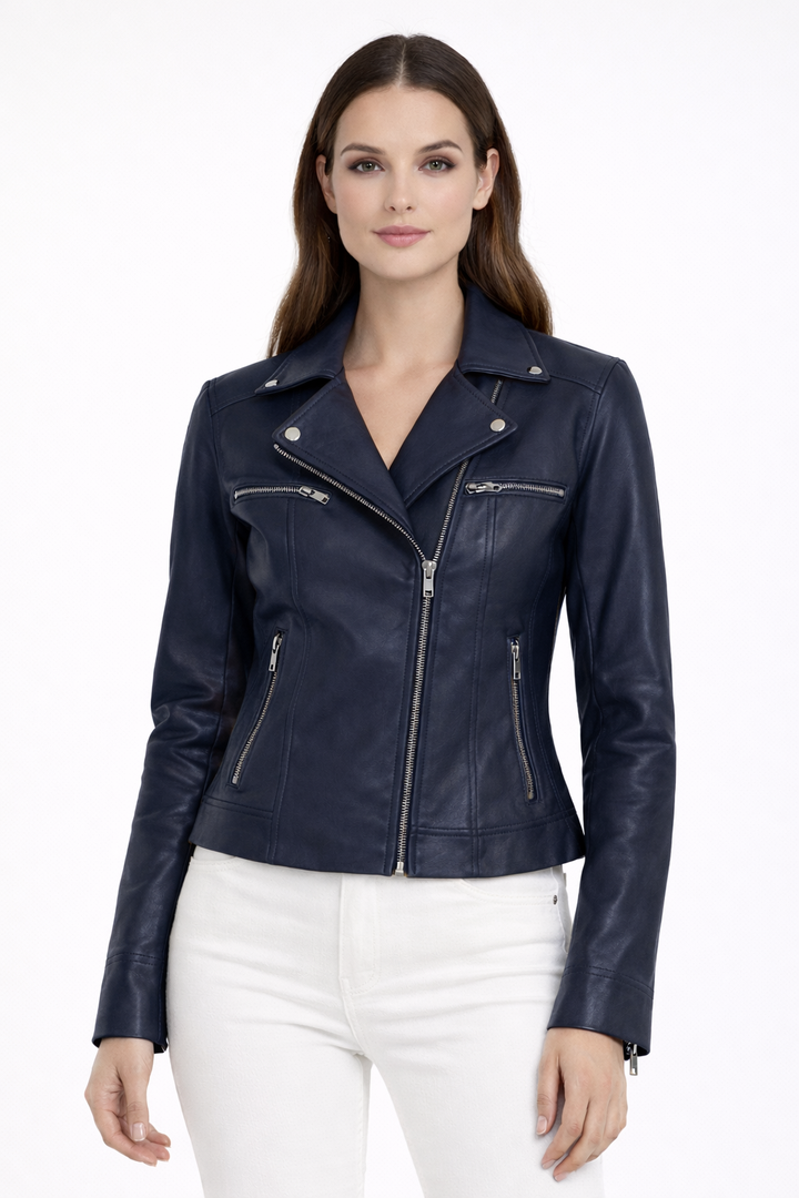 Emma Faux Leather Biker Jacket