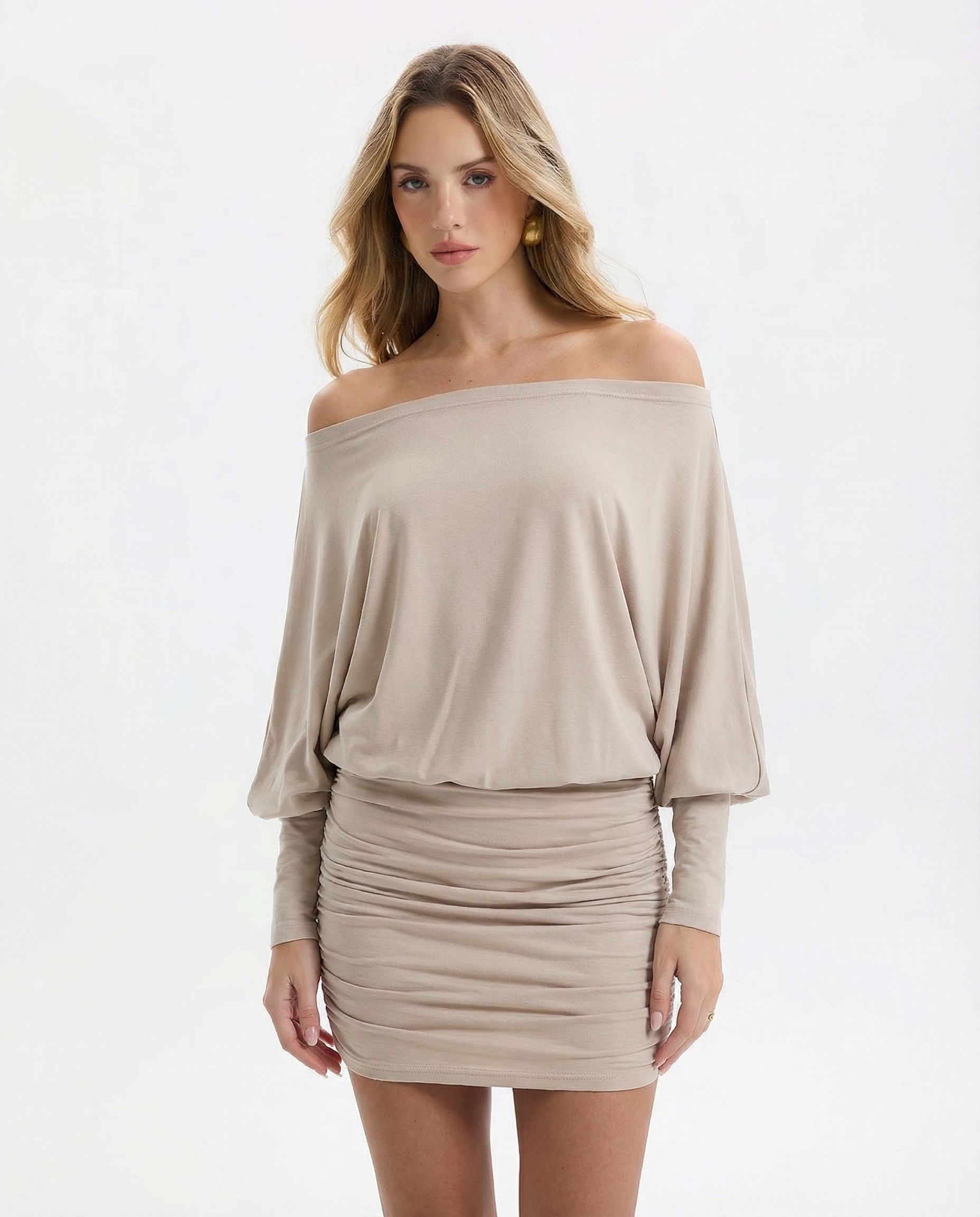 SELVARA SOLA Ruched Mini Dress