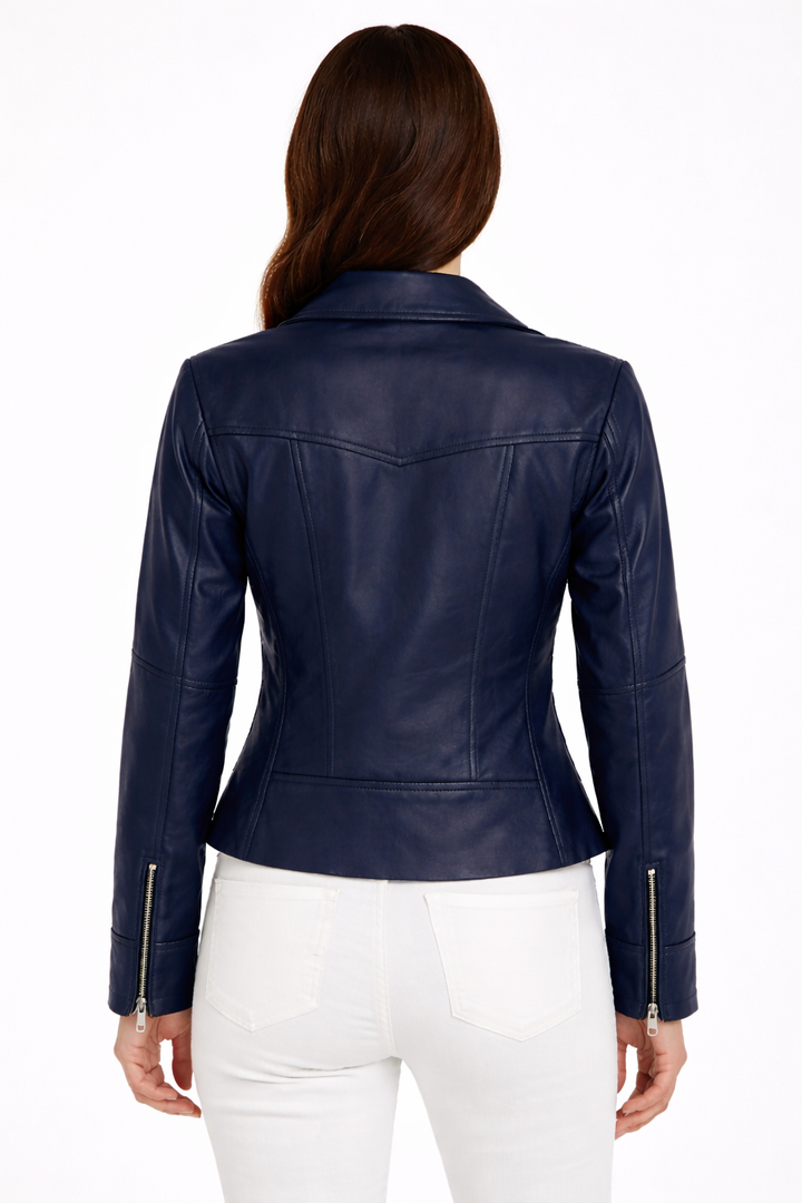 Emma Faux Leather Biker Jacket