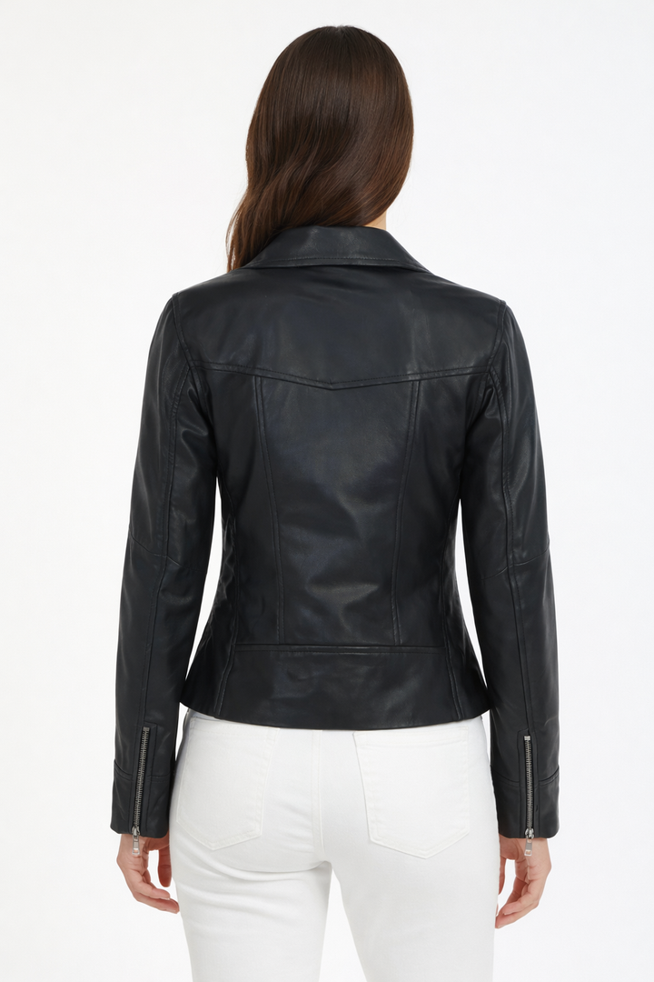 Chrissy Faux Leather Biker Jacket
