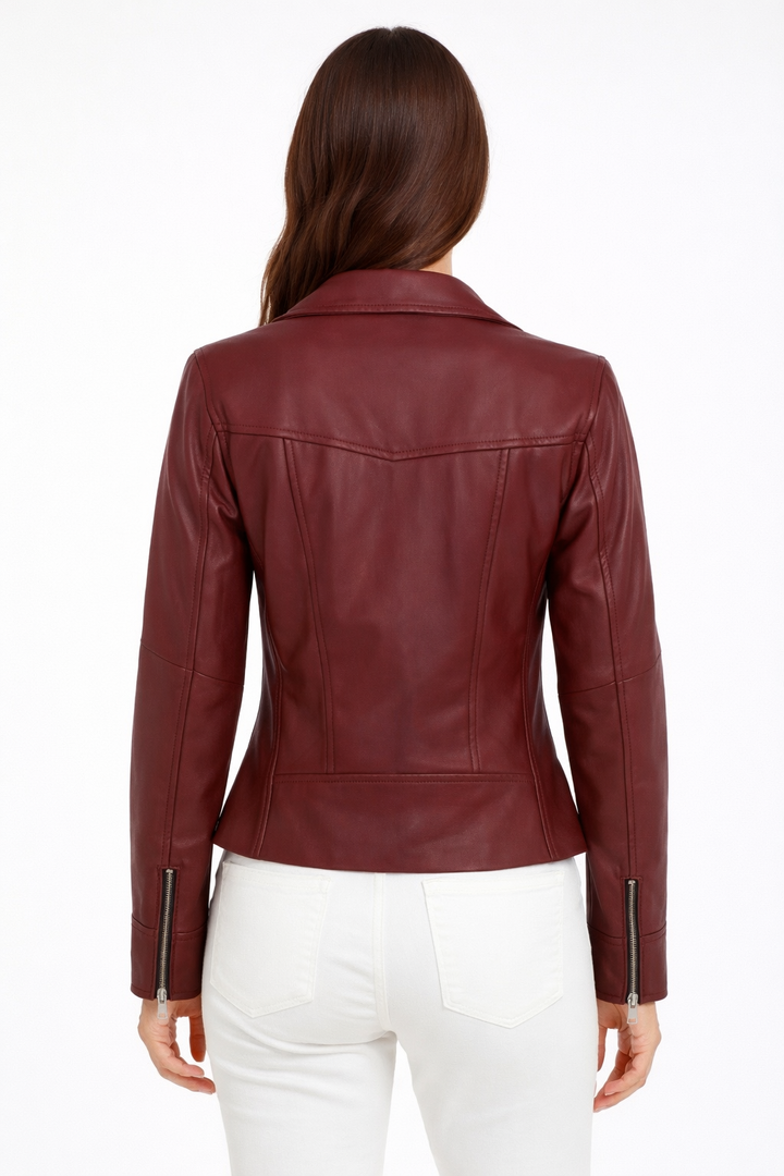 Sophie Faux Leather Biker Jacket
